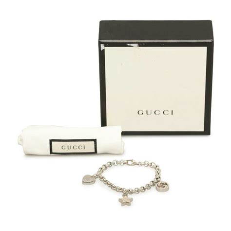 gucci heart bracelet|gucci interlocking g silver bracelet.